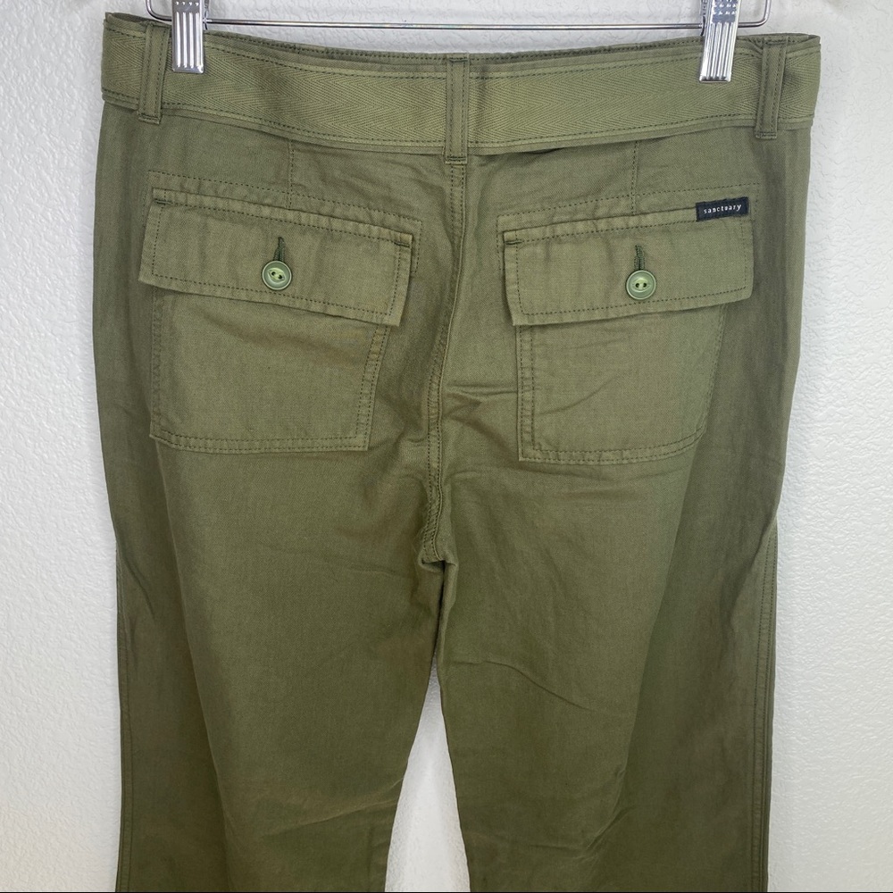 NWOT Sanctuary Green Cargo Belted Utility Pants - Picture 7 of 10
